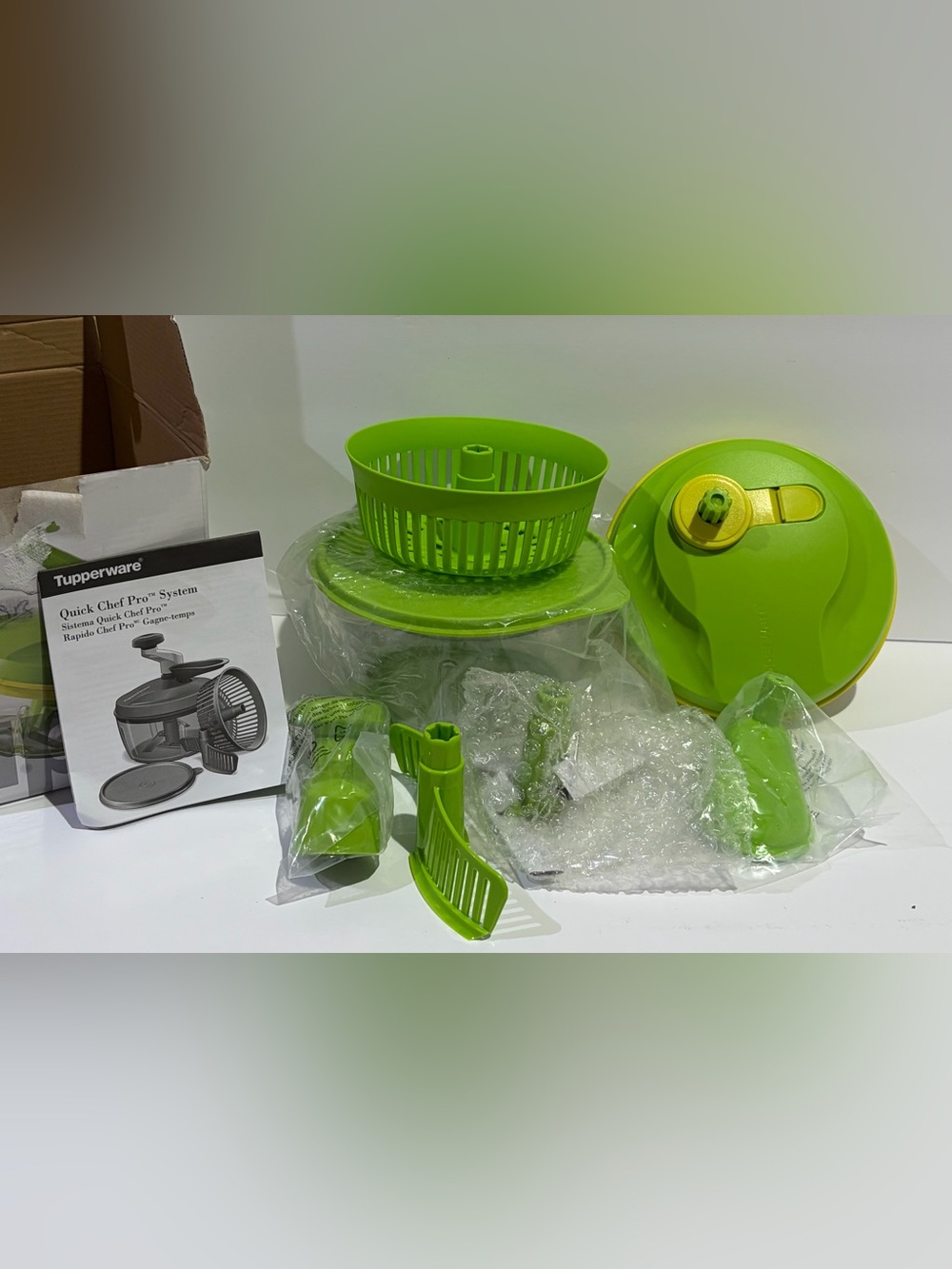 Tupperware Lime Green Quick Chef Pro System NWOT